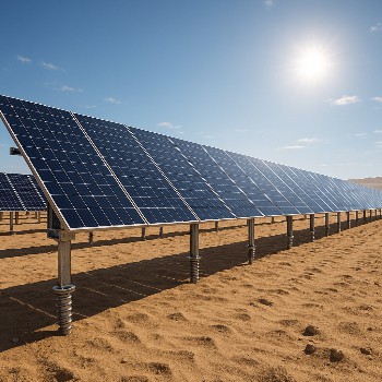 How Would Developing A System Of Solar Panels Using Ground Screw On A Large Scale in Deserts Work?